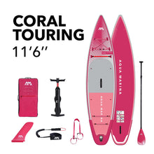 Load image into Gallery viewer, Aqua Marina BT-23CTPR Coral Touring (Raspberry) 11'6" Inflatable Stand Up Paddle Board