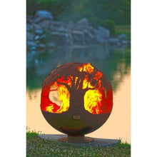 Load image into Gallery viewer, The Fire Pit Gallery Tree of Life Sphere Flat Steel Base - 7010009