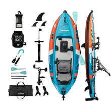 Load image into Gallery viewer, Nautiqua ARUBA Deluxe Paddleboard Fishing Pedal Kayak | Blue