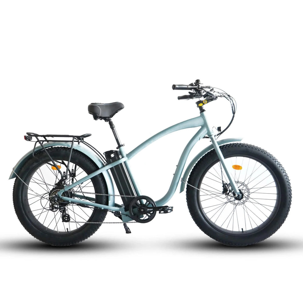 Coastal Cruiser - Fat Tire Step Over 26x4 - 52v Beach Cruiser Electric Bike