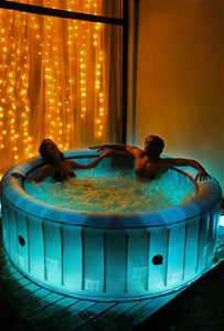 MSPA - STARRY, COMFORT SERIES, Inflatable Hot Tub & Spa, 138 Air Bubble System, LED, One Piece Quick Setup, Round - 6 Persons