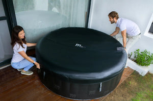 MSPA - STARRY, COMFORT SERIES, Inflatable Hot Tub & Spa, 138 Air Bubble System, LED, One Piece Quick Setup, Round - 6 Persons