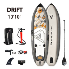 Load image into Gallery viewer, Aqua Marina Stand Up, Fishing Paddle Board - DRIFT 10&#39;10&quot; - Inflatable SUP Package, w/ Carry Bag, Paddle, Fin, Pump, Fishing Rod Holder, Paddle Holder, Safety Harness - BT-20DRP