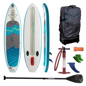 Hala 10'6" CARBON STRAIGHT UP INFLATABLE SUP KIT Teal/Yellow HB21-SU1
