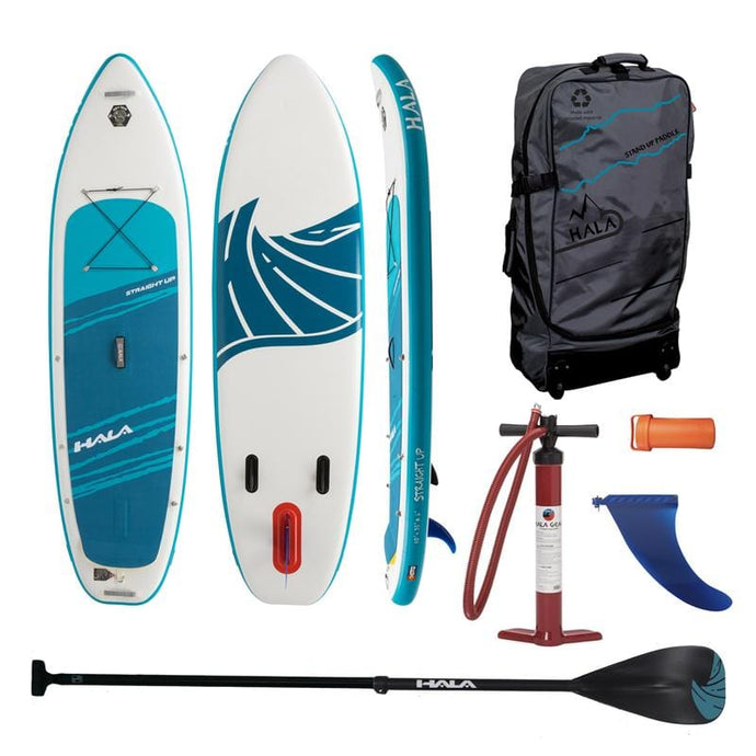 Hala 10' STRAIGHT UP INFLATABLE SUP KIT Teal/Yellow HB21-RS1