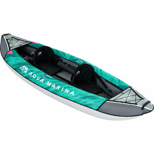 Aqua Marina,2 Person, RECREATIONAL KAYAK - LAXO 10’6″ - Inflatable KAYAK Package, including Carry Bag, Paddle, Fin, Pump & Safety Harness - LA-320